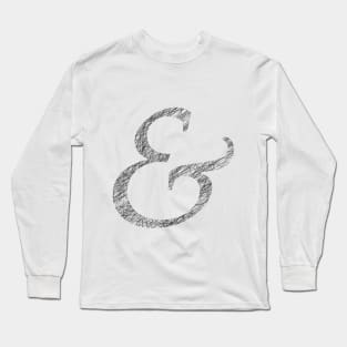 Scribble ampersand Long Sleeve T-Shirt